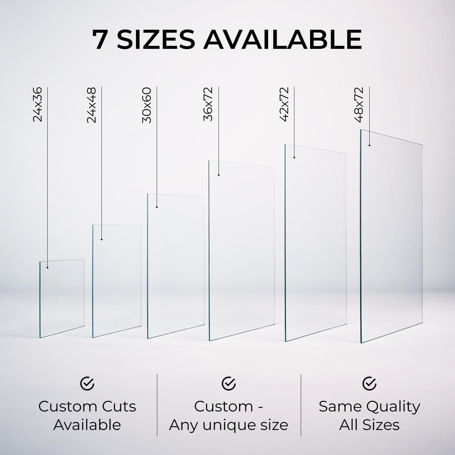 Clear Rectangle Tempered Glass Table Top 24" x 48", 1/4" Thick Flat Polished Edge, Scratch Resistant, Easy Clean Replacement for Dining, Coffee, or Office Tables – Fab Glass and Mirror