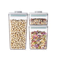Food Storage Containers with Lids Airtight- 3Pcs BPA-Free Kitchen and Pantry Organization Pop Containers, Leakproof Stackable Kitchen Storage Containers for Cereal, Flour, Sugar (0.5, 1.2, 1.8 QT)