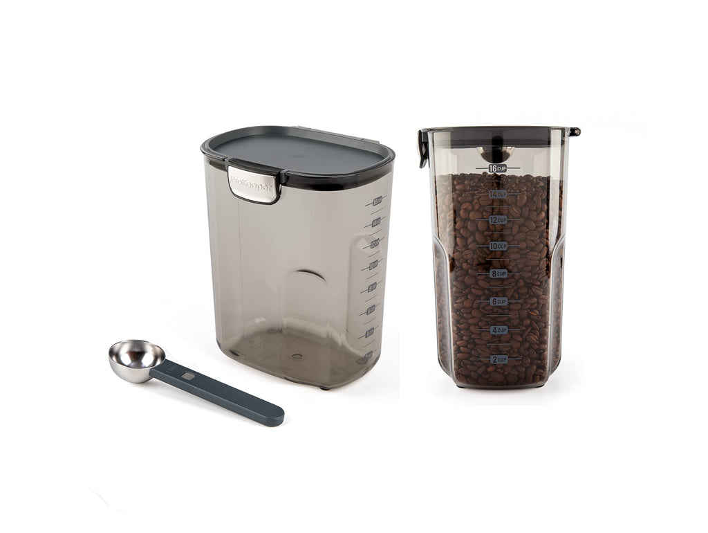Progressive International ProKeeper+ Clear Plastic Airtight Food Baker's Kitchen Storage Organization Container Canister Set with Magnetic Accessories, 2- Piece Set (Specialty Sugar 1.5-Quart)