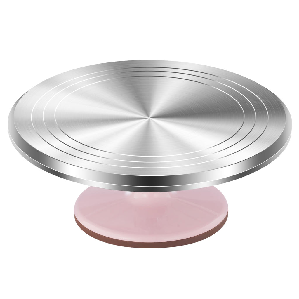 Kootek 12" Black Aluminum Alloy Cake Turntable, Cake Stand for Decorating