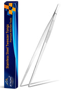 JETKONG 14 Inch Kitchen Tweezers Tongs Extra-Long Cooking Tweezers Stainless Steel Long Food Tweezer