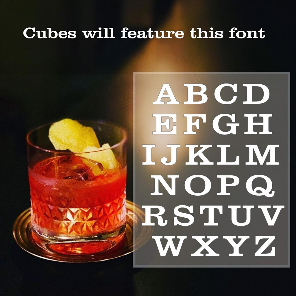 Letter F Monogram Ice Cube Mold Custom Ice Cube Mold 2 Inch Big Initials Silicone Ice Cube Tray Gifts for DAD Gifts for Him