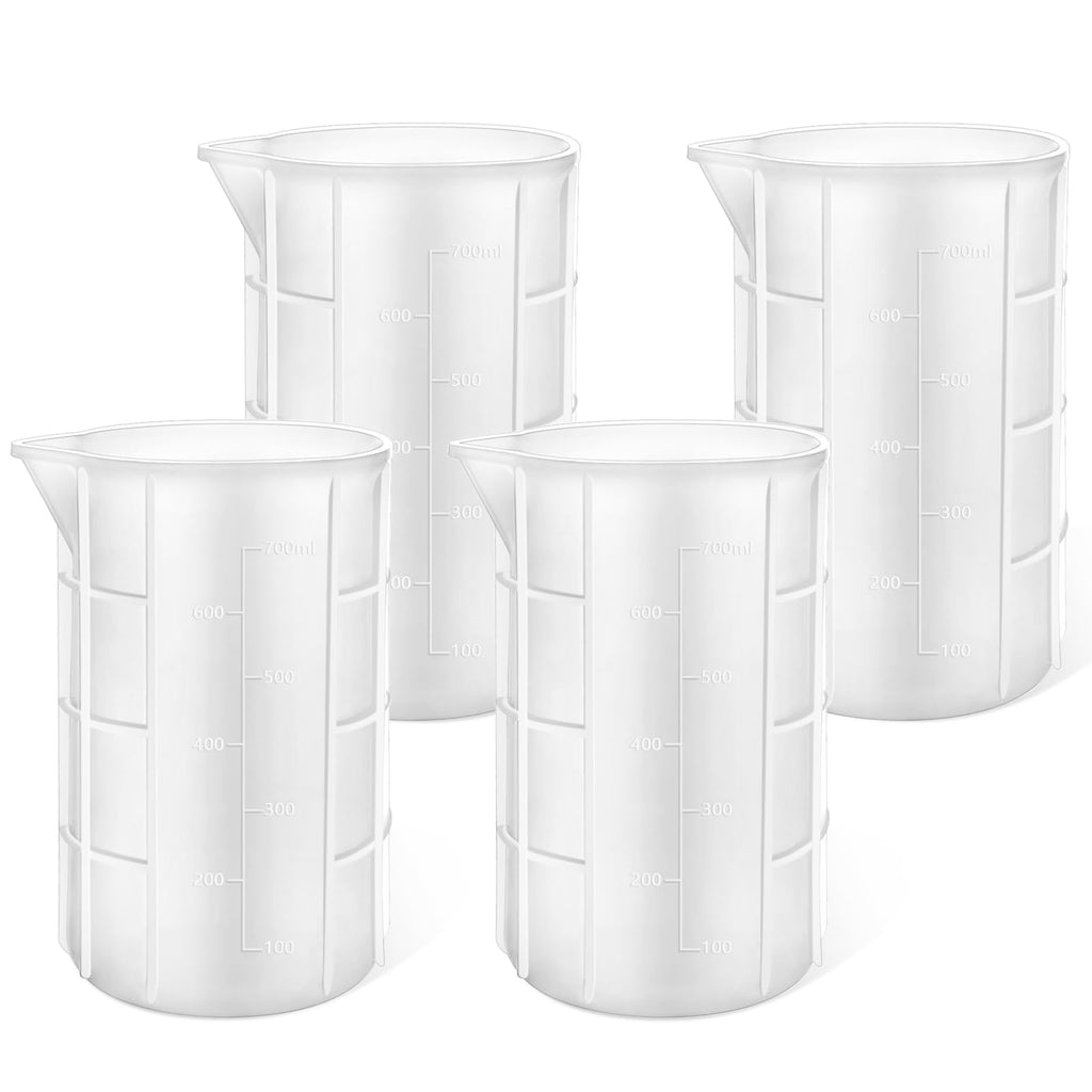 Gartful 300ml Large Silicone Measuring Cups, 10OZ Reusable Squeeze and Pour Resin Cups for Epoxy, Casting Molds, Slime, Craft Art Projects, Cup Making, Waxing, 6 Packs