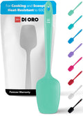 DI ORO Silicone Spoonula - Spoon Spatula, 600F Heat Resistant, Mint