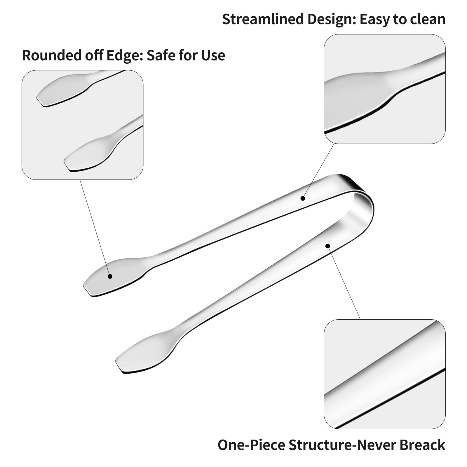 SOLEADER Mini Serving Tongs,4.5" Ice & Small Tongs for Appetizers,Catering