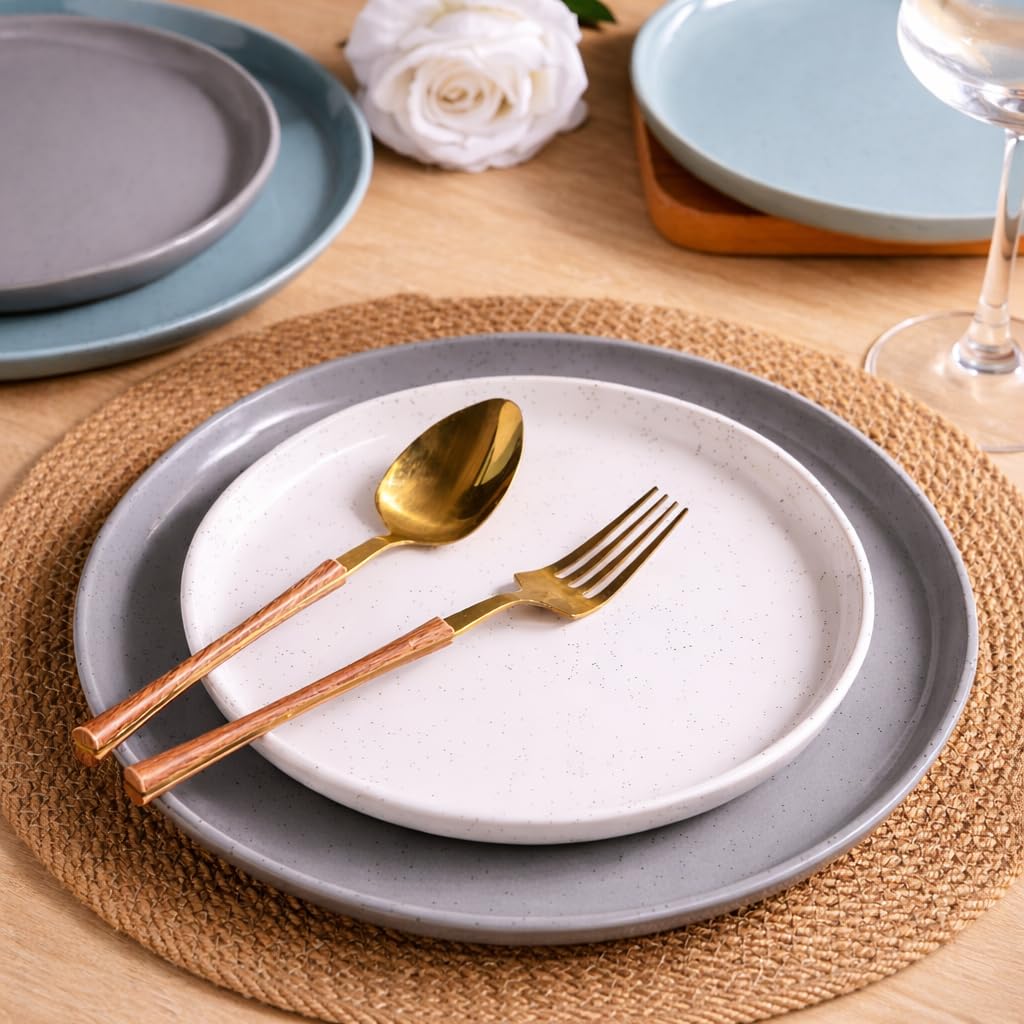 AmorArc Dinnerware Sets for 8, 24 Pieces Ceramic Plates and Bowls Set