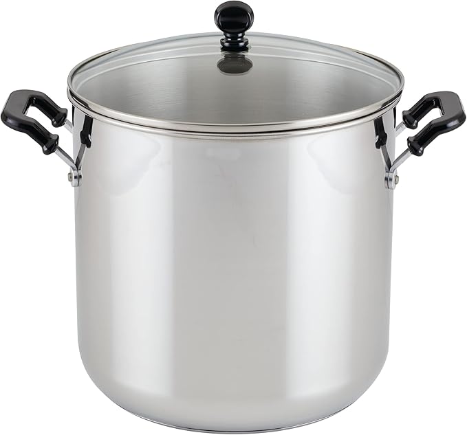 Farberware Classic Stainless Steel Stockpot with Lid, 6-Quart