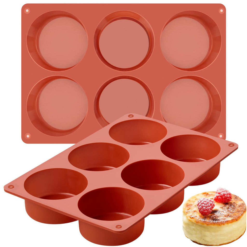 JOERSH Silicone Egg Bite Molds, 3 Inch, 2 Pack
