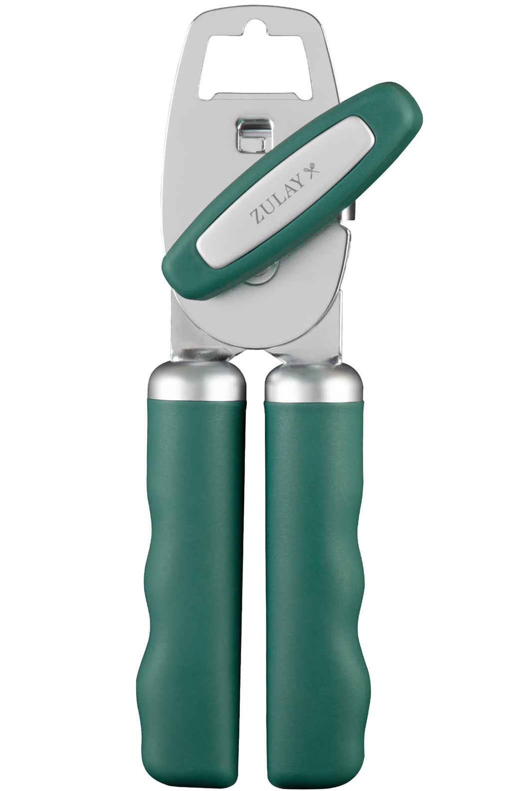 Zulay Kitchen Manual Can Opener Heavy Duty Patented Stainless Steel, Orange