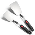 Stainless Steel Flexible Spatula, Thin Metal Turner Set, 2Pack(S+XL) Solid