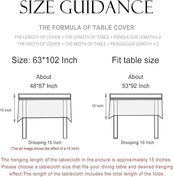 patdrea Designer Beige Long Tablecloth for Rectangle Table,Elegant Linen Floral Pattern French Table Cloth,Decor Cover Cloth for Kitchen Dining Christmas,Thanksgiving,Party,63"x102"-Istana a