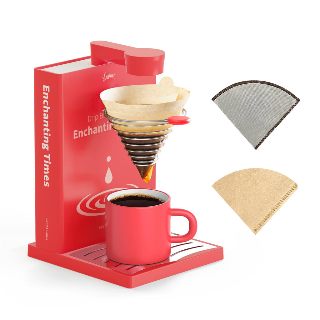 i Cafilas Portable Detachable One Cup Coffee Maker,Automatic Pour Over Coffee Maker, Portable Drip Coffee Maker with Reusable Filter for Home,Office,Hotel,Traveling or Business Trip,300ml,10oz