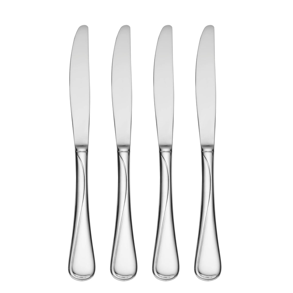 Oneida Flatware Flight Dinner Knives 18/0 Silverware Set for 4, (4-Piece)