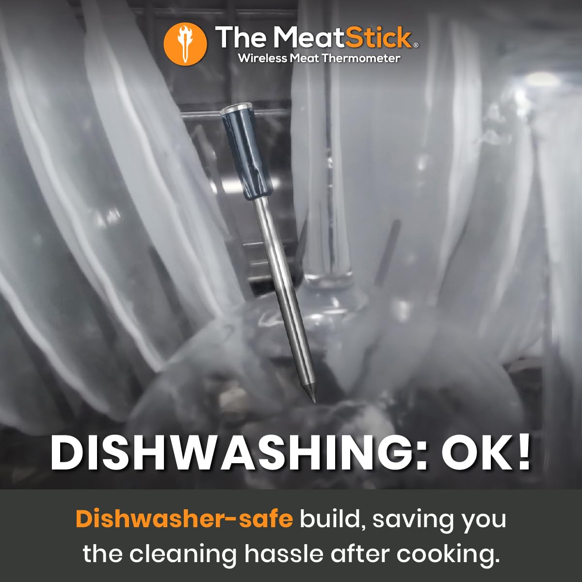 MeatStick Chef Bluetooth Wireless Meat Thermometer, 4-Sensor Slim Probe