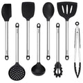 Vayvnt 8 PCS Cooking Utensils Set, Non-toxic Silicone Utensils, Gray