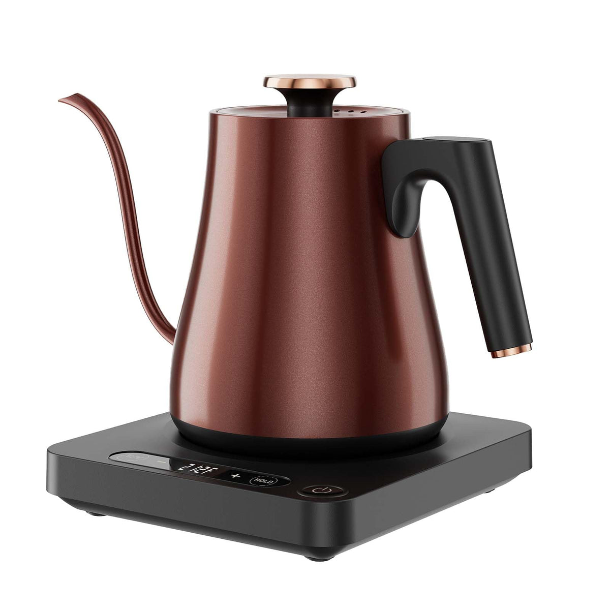Tuehakny Gooseneck Electric Kettle 1L, 1000W Stainless Steel, Black