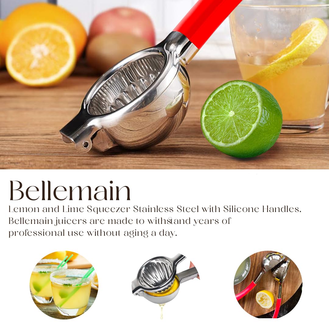 Bellemain Metal Lemon Squeezer, Stainless Steel Citrus Juicer,cranberry