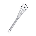 Restaurantware 10.5 in Stainless Steel Ball Whisk with Silicone Tips - 6 Pack - German Standard Sauce & Gravy Whisk, Non-Scratch, Dishwasher Safe - Non-Stick Safe Silicone Ball Whisk for Baking