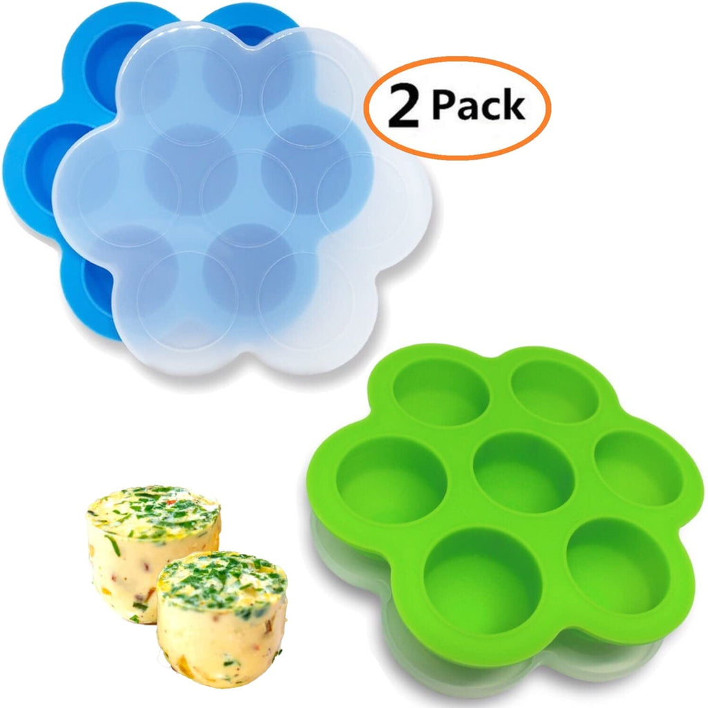 GOKCEN's Silicone Egg Bite Molds 12 Cups Silicone Muffin Pans for Baking