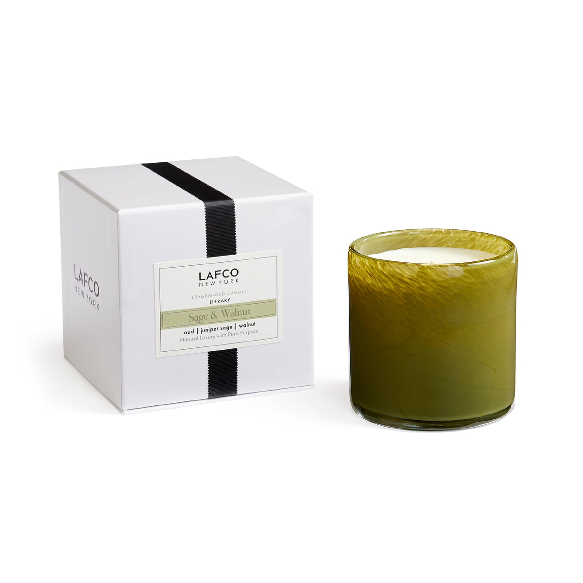 LAFCO New York Signature Candle, Star Magnolia - 15.5 oz - 90-Hour Burn Time - Reusable, Hand Blown Glass Vessel - Made in the USA