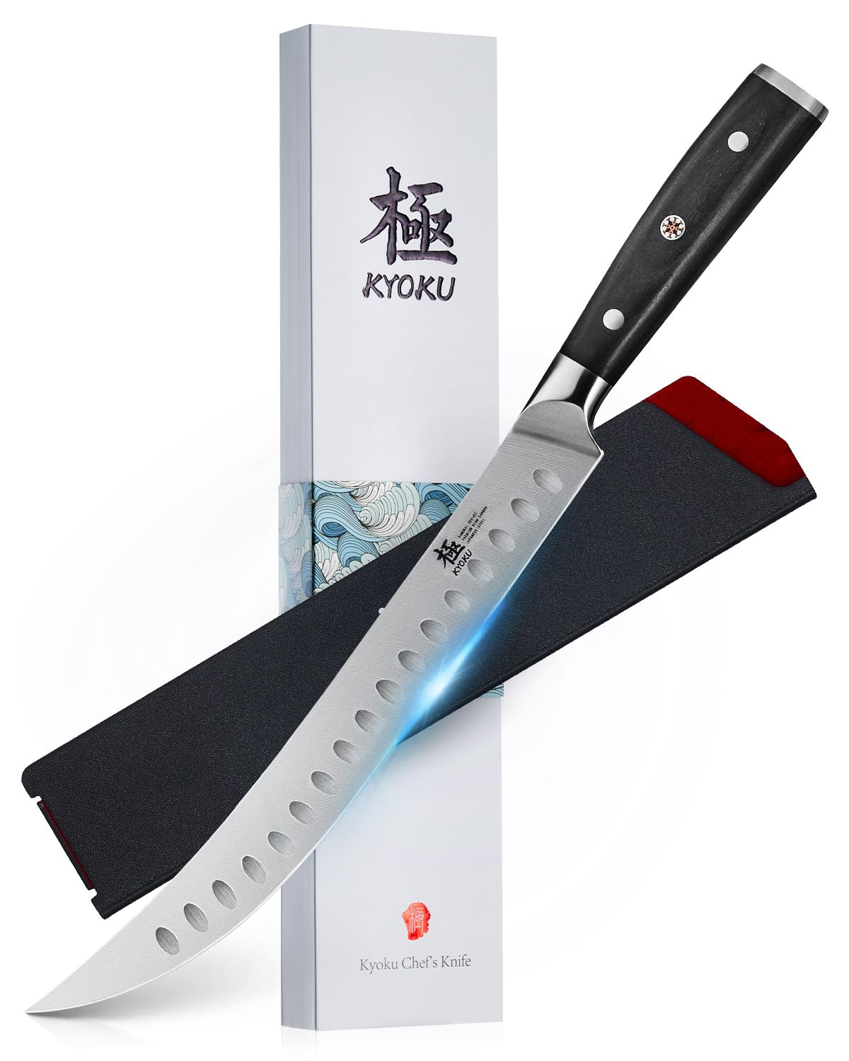 KYOKU 8" Chef Knife - Japanese High Carbon Steel Meat Vegetable Knife