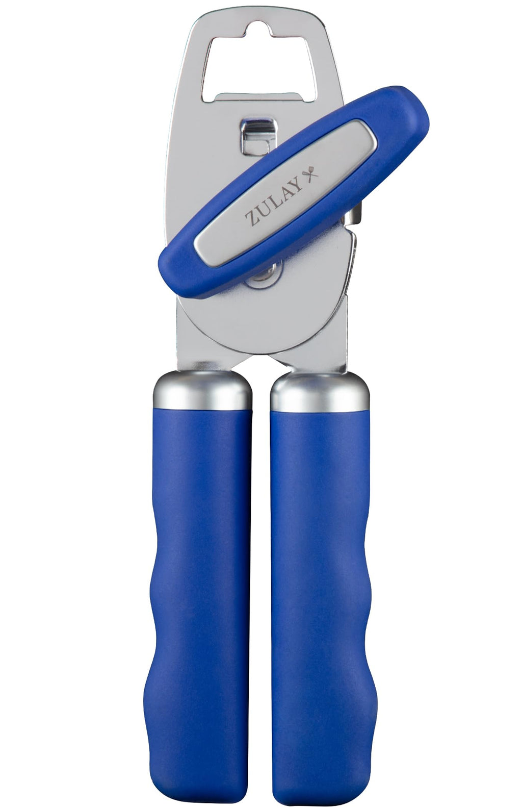 Zulay Kitchen Manual Can Opener Heavy Duty Patented Stainless Steel, Orange