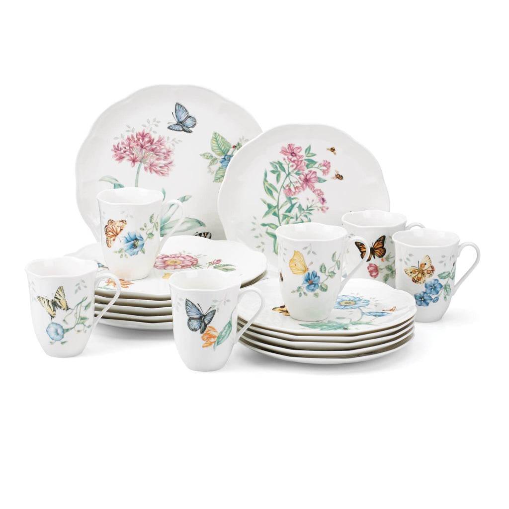 Lenox Butterfly Meadow Porcelain Mug Set for 4, 12oz