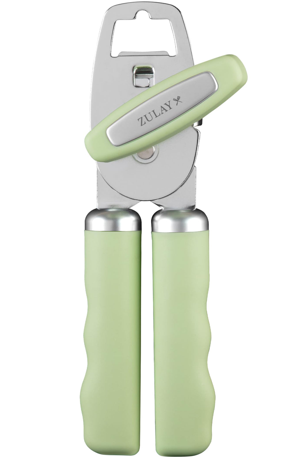 Zulay Kitchen Manual Can Opener Heavy Duty Patented Stainless Steel, Orange
