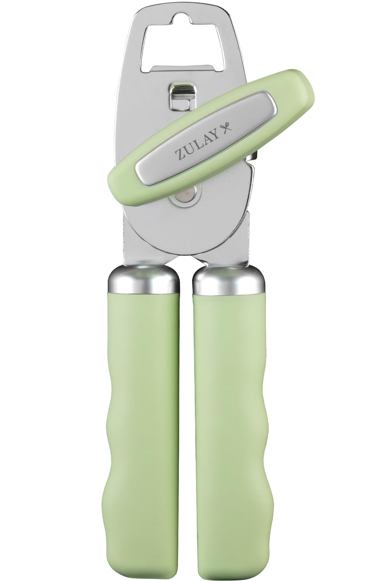 Zulay Kitchen Manual Can Opener Heavy Duty Patented Stainless Steel, Orange