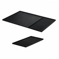 Seoodn Silicone Coffee Mat, 24''x16' with Removable Dry Drying Pad - Fits Coffee Maker and Kitchen Station Mat Accessories, Under Dish Handle; black