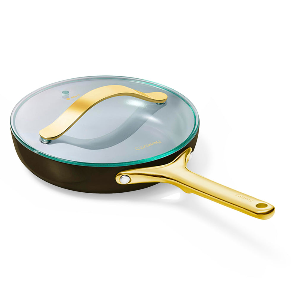 Caraway Ceramic Non-Stick Fry Pan Set with Glass Lids