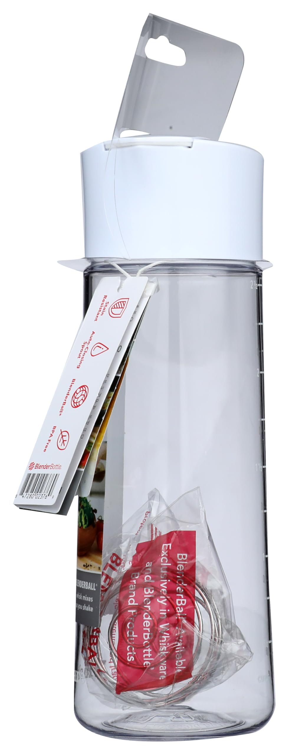 Whiskware Dressing Mixer Tritan Salad Dressing Mixer, White/Red