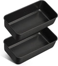 LIANYU 2 Pack Bread Loaf Pan for Baking, 9×5 Inch Nonstick Stainless Steel Bread Baking Loaf Pan, Meatloaf Tin for Homemade Banana Sourdough, Dishwasher Safe