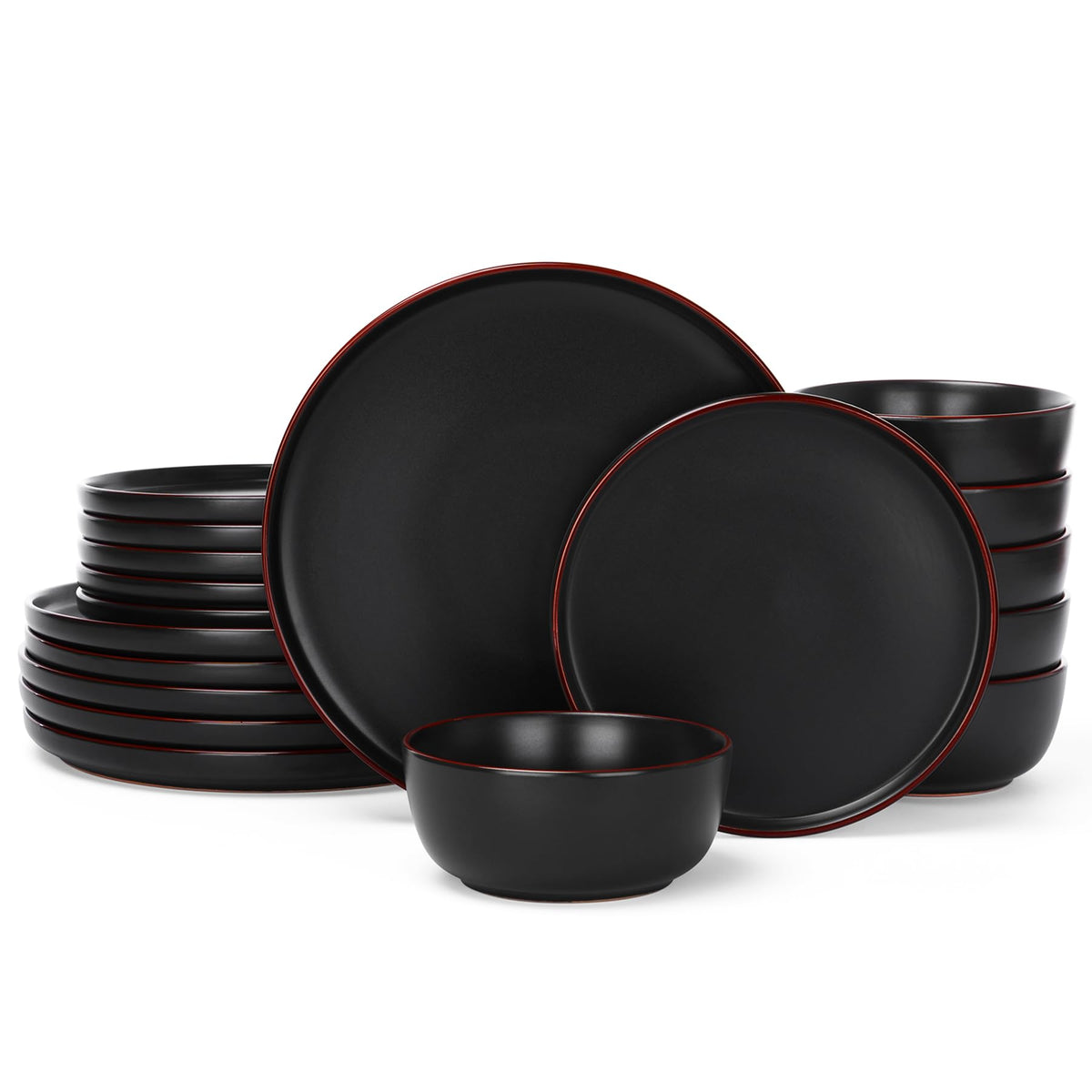 Famiware Mercury 12-Piece Stoneware Dinnerware Set, Multi-color