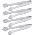 HINMAY Mini Tongs 5-3/4 Inch Stainless Steel Small Serving Tongs, Set of 4