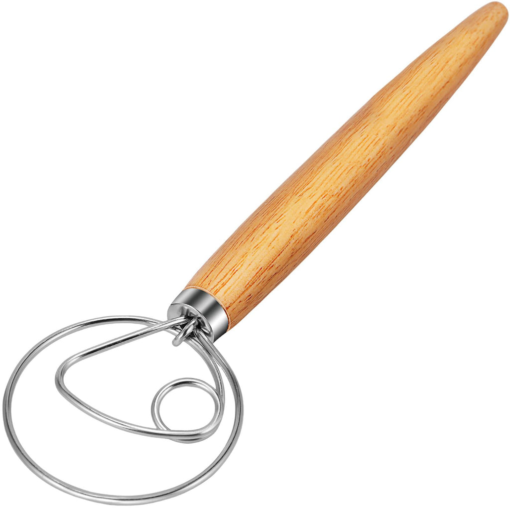 TEEVEA Danish Dough Whisk, Stainless Steel for Sourdough Bread
