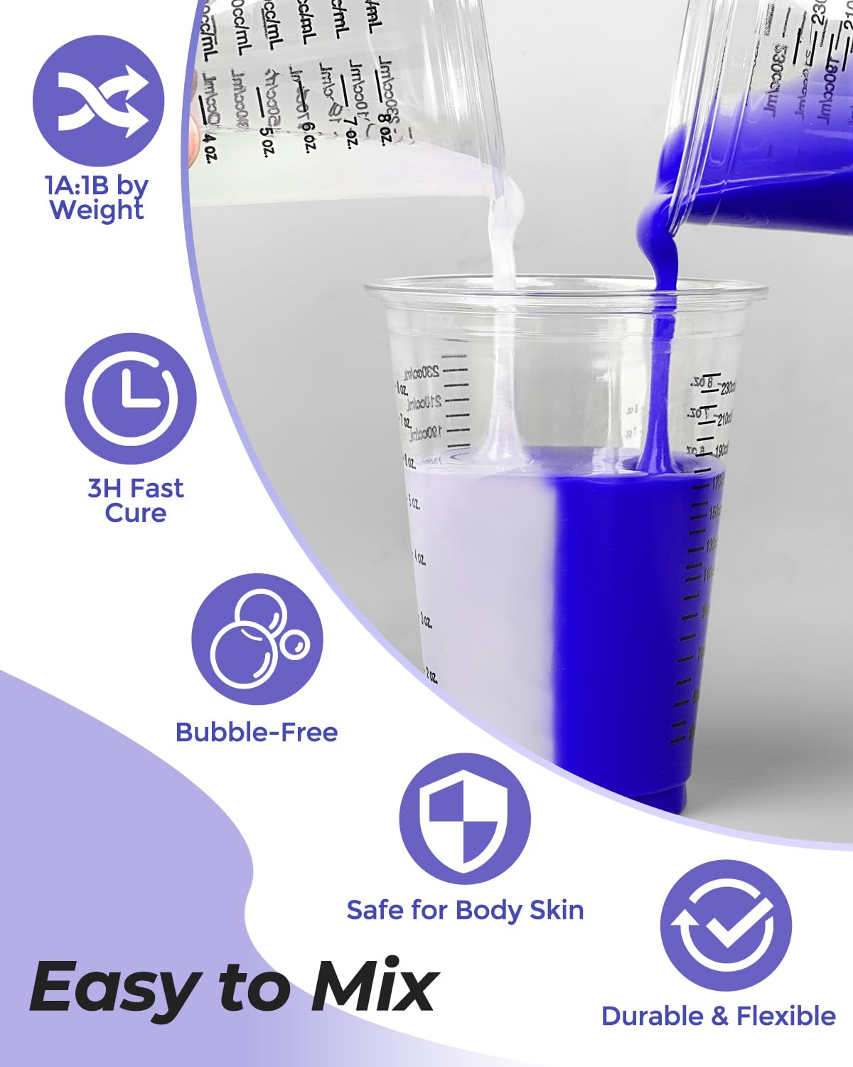 Nicpro 250oz Silicone Mold Making Kit, 30A Platinum Liquid Silicone Rubber