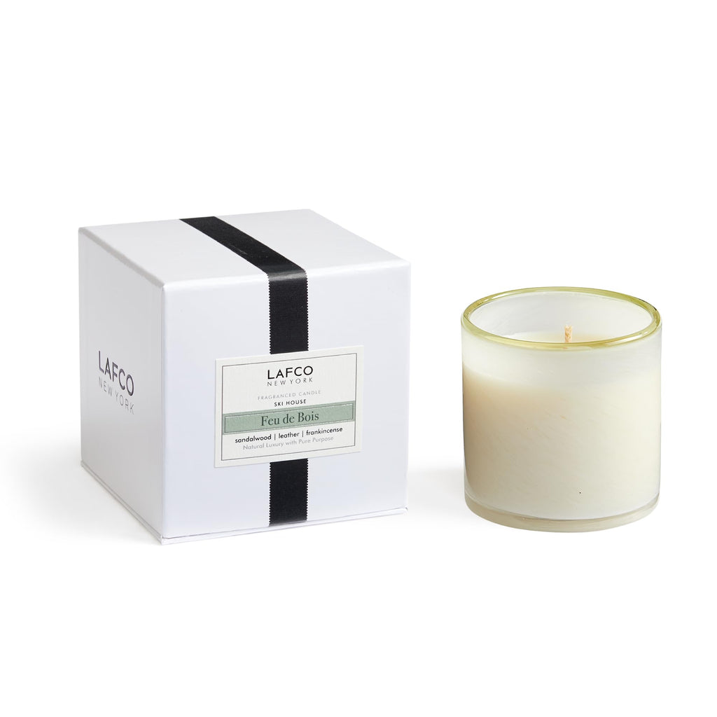 LAFCO New York Classic Candle, Chamomile Lavender - 6.5 oz - 50-Hour Burn Time - Reusable, Hand Blown Glass Vessel - Made in the USA