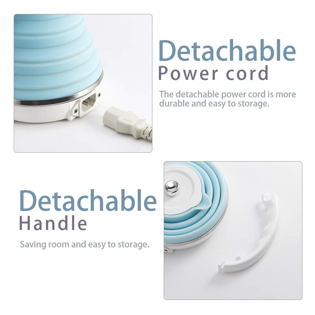 Food Grade Silicone Portable Collapsible Electric Travel Kettle