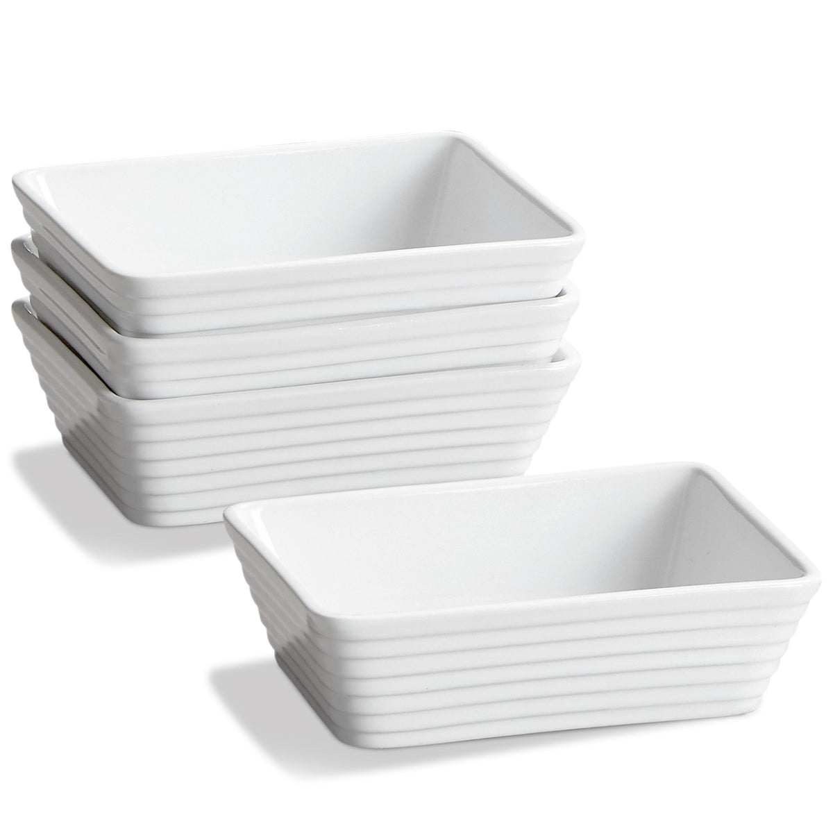 ONEMORE Baking Dishes for Oven, 9x13 Large Casserole Dishes for Oven with Roasting Racks, Rectangular Ceramic Baking Dish Set of 3 for Cooking & Serving, Deep Dish Lasagna Pan (3QT/2.1QT/1.3QT)