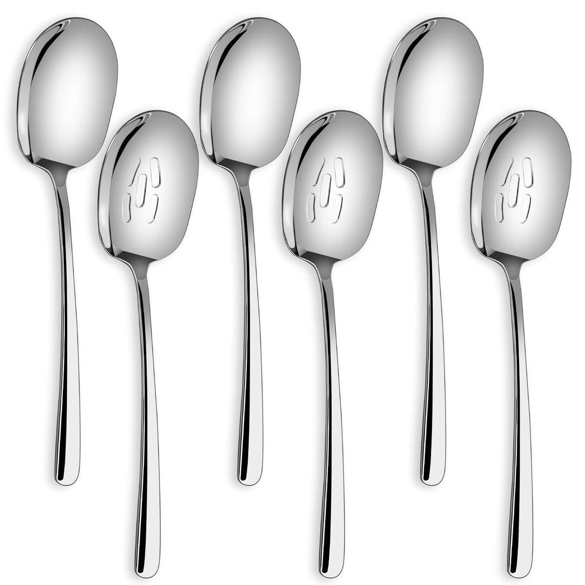SOLEADER Extra Large Serving Spoons for Buffet,12 Inch Stainless Steel Set