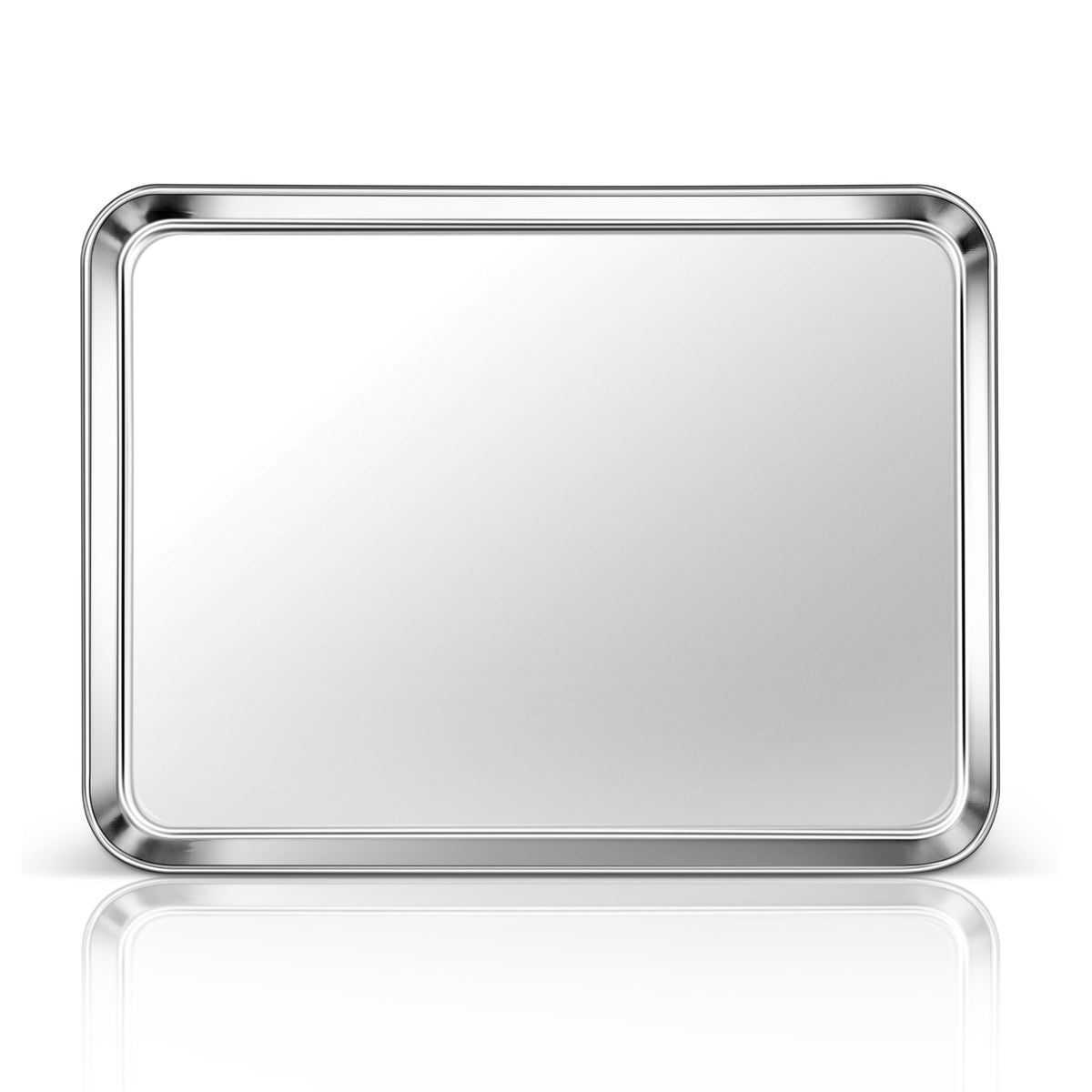 Homikit 9x13 Inches Stainless Steel Quarter Sheet Pan Set of 2, Non Toxic