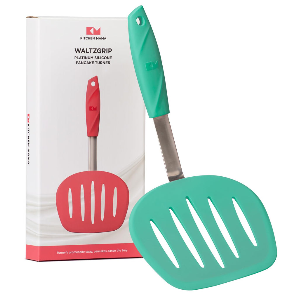 Kitchen Mama WaltzGrip Platinum Silicone Pancake Spatula Turner, Yellow