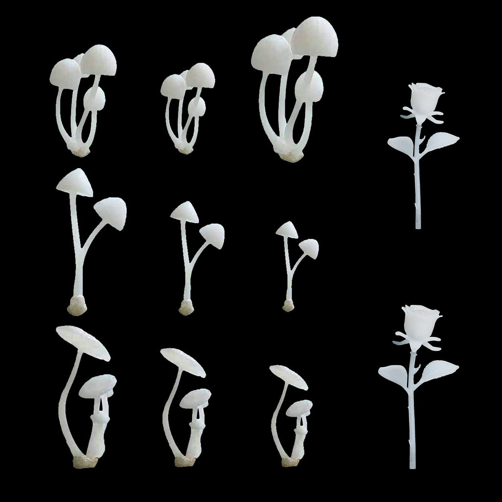 Woohome 12 PCS Mini Elk & Mushroom Resin Casting Moulds, 3D Art Craft Supplies Epoxy Moulds for Jewelry Making