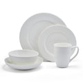 Mikasa Levi 40 Piece Bone China Dinnerware Set, Embossed Plates Bowls, Chip-Resistant, Lightweight, Elegant and Durable, Service for 8, White
