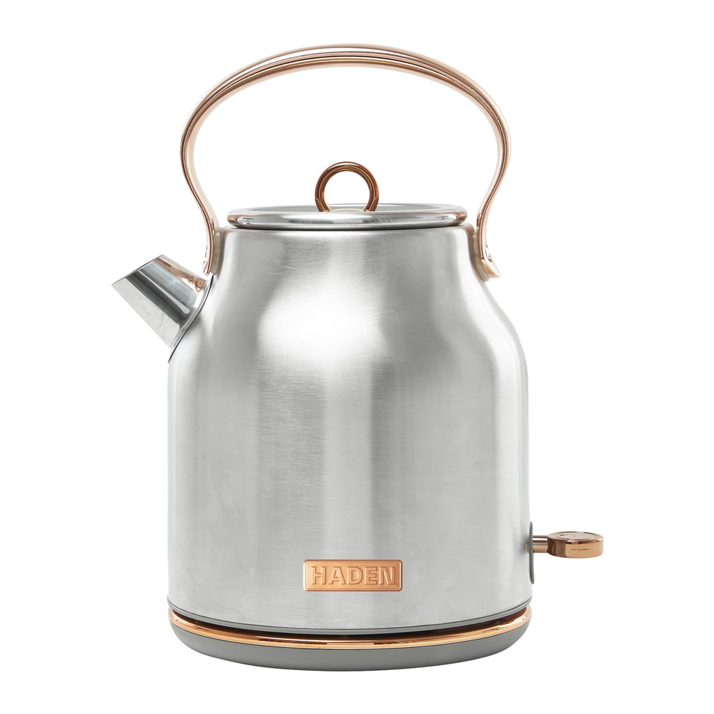 Haden Heritage 1.7 Liter Stainless Steel Electric Kettle, Hot Water Kettle
