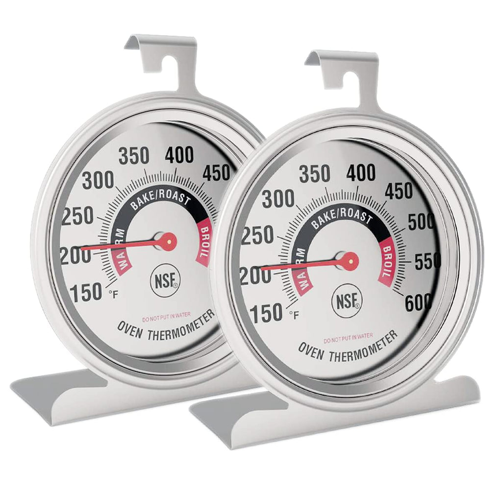 Efeng Large 3.5" Oven Thermometer for Gas/Electric Oven with Large Hanger&Base,Safety Leave-in Oven,Easy to Read Number,No Fading Color for Long time Cooking