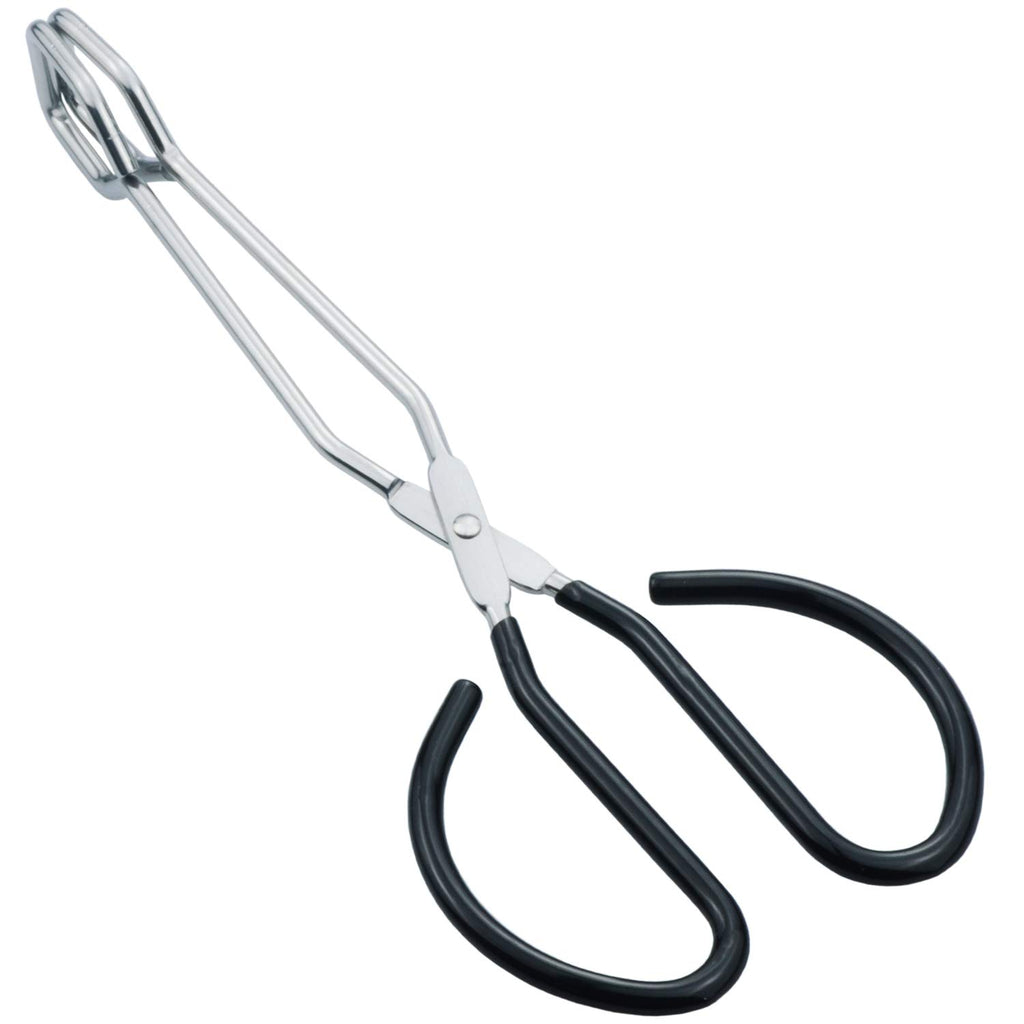 HINMAY Kitchen Scissor Tongs 11" Stainless Steel Cooking Tongs, Set of 2