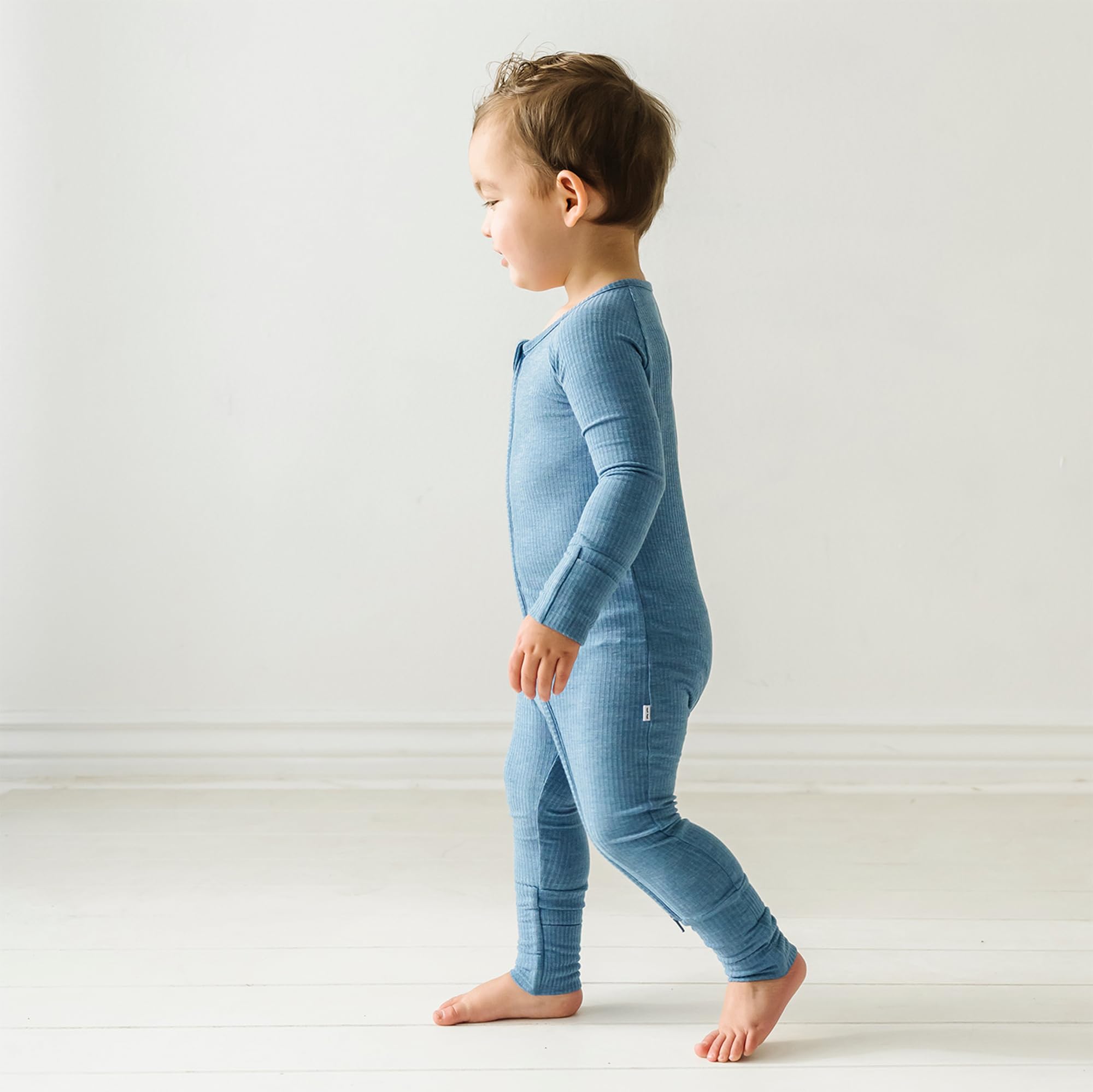 Little Sleepies Baby Pajamas, Heather Blue, 12-18M