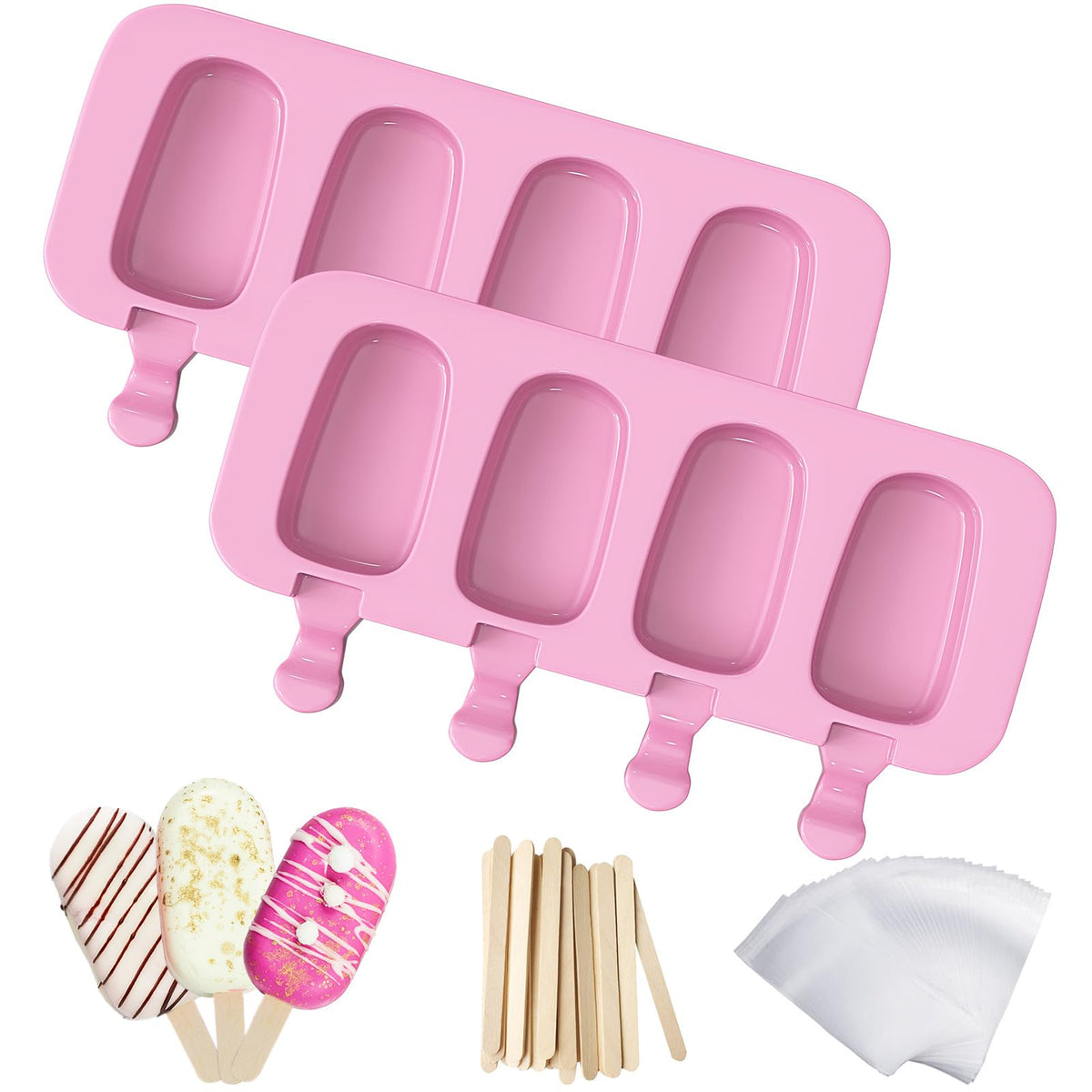 Popsicles Molds, Ozera 2 Pack Homemade Cake Pop Molds Cakesicle Maker Set